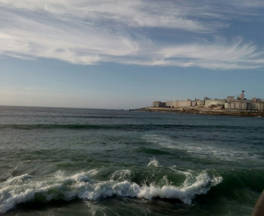 Mareas vivas en Playa de Riazor 