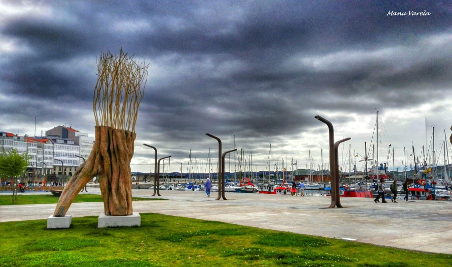 Arte en la nueva marina coruñesa