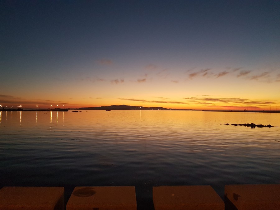 anochece en Cambados