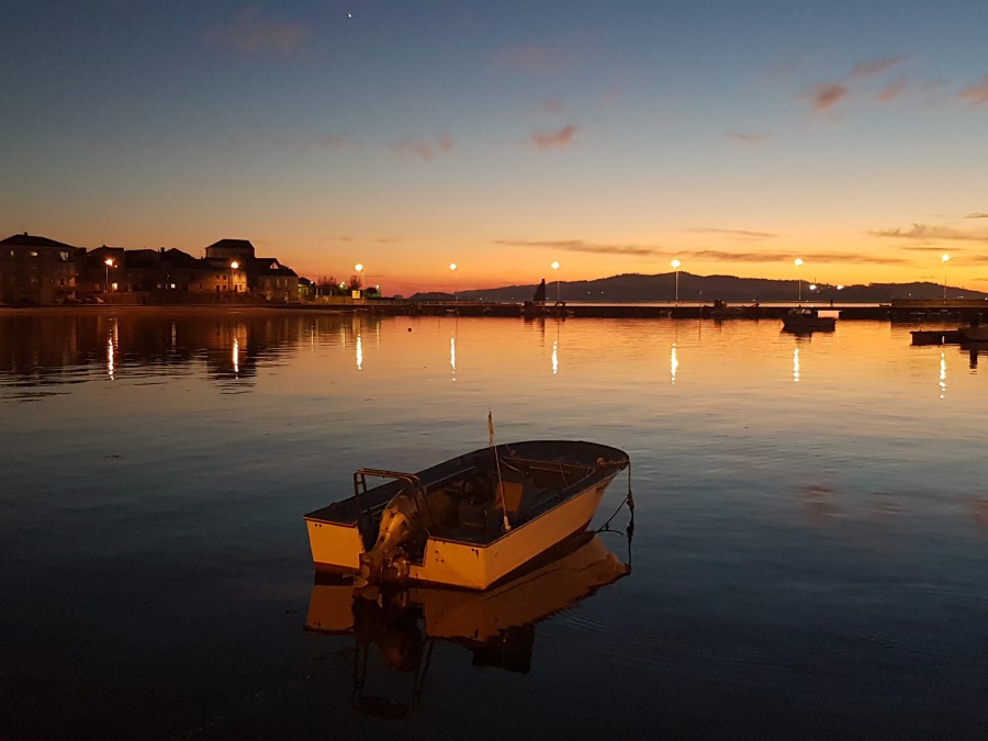 Anochece en Cambados