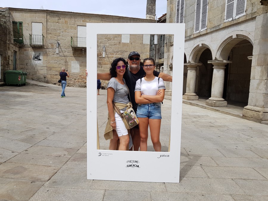 Con mis niñas en Pontevedra