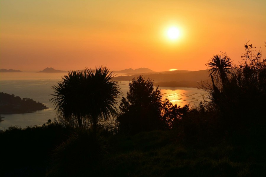 Solpor sobre a Ría de Vigo