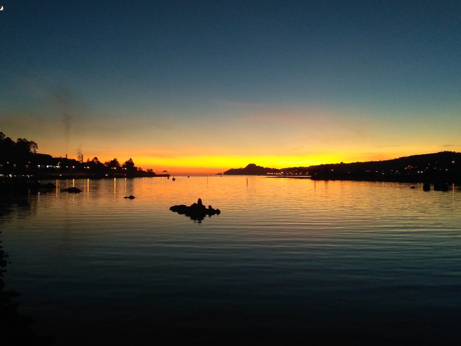 Solpor na ría de Pontevedra