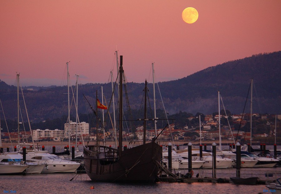 Lua  chea en Baiona  