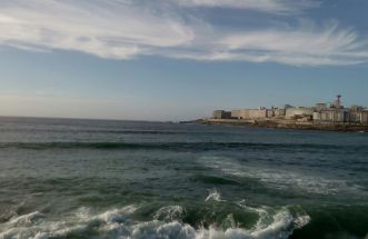 Mareas vivas en Playa de Riazor 