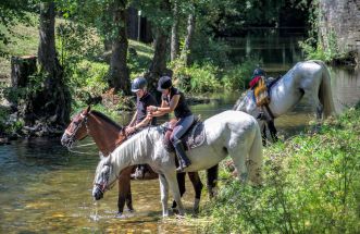 Abrevando cabalos no Neira Baralla