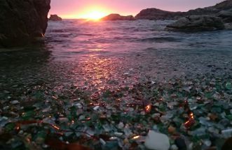 Solpor na praia dos Cristais
