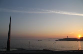 Amanecer sobre Coruña