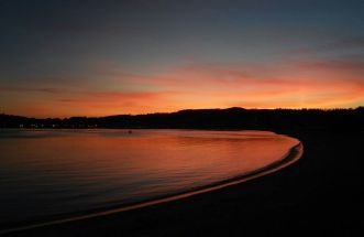 Atardecer en Ribeira. Praia de Coroso.