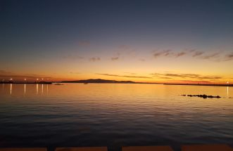 anochece en Cambados