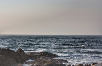 Las olas intentando salirse del mar