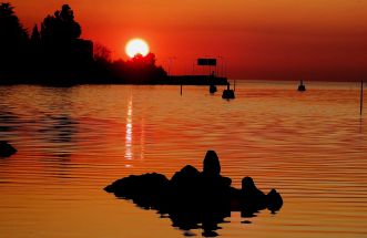 Atardecer en la Ría de Pontevedra