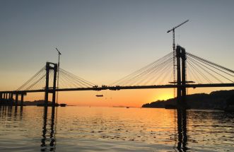 Atardecer en vigo, ponte de Rande.